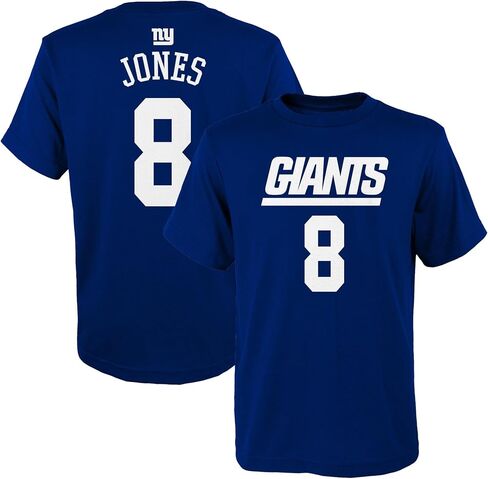 تي شيرت New York Giants Daniel Jones #8 Blue Kids Youth 8-20 Mainliner اسم ورقم اللاعب in Saudi Arabia