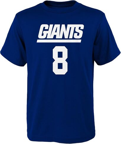 تي شيرت New York Giants Daniel Jones #8 Blue Kids Youth 8-20 Mainliner اسم ورقم اللاعب in Saudi Arabia
