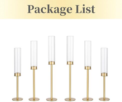 Hewory Black Candlestick Holders Hurricane Candle Holder: 3Pcs Taper Candle Holder Candelabra Centerpieces, Tall Candle Stick Candle Holder with Candle Cover for Wedding Dinner Christmas Decor in Saudi Arabia
