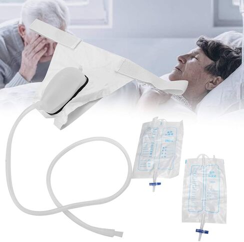 Wearable Silicone Urine Collector, Catheter Bags Incontinence Bags Elderly Camping Car Travel Bedridden Urine Pee Cups Urine Bottle Pee Bottle Female Urination Device External Catheter for Women in Saudi Arabia