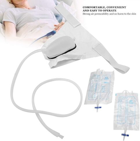 Wearable Silicone Urine Collector, Catheter Bags Incontinence Bags Elderly Camping Car Travel Bedridden Urine Pee Cups Urine Bottle Pee Bottle Female Urination Device External Catheter for Women in Saudi Arabia