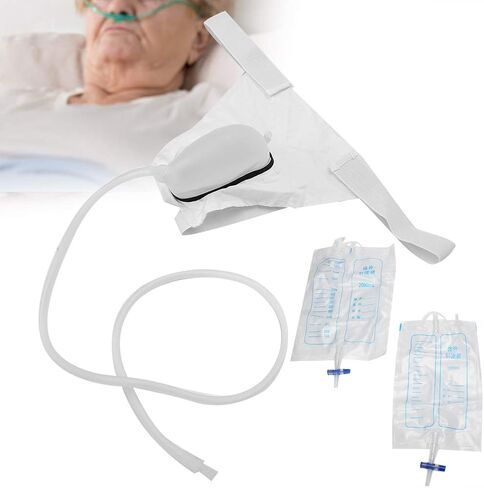Wearable Silicone Urine Collector, Catheter Bags Incontinence Bags Elderly Camping Car Travel Bedridden Urine Pee Cups Urine Bottle Pee Bottle Female Urination Device External Catheter for Women in Saudi Arabia