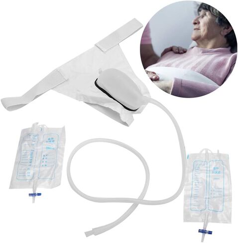 Wearable Silicone Urine Collector, Catheter Bags Incontinence Bags Elderly Camping Car Travel Bedridden Urine Pee Cups Urine Bottle Pee Bottle Female Urination Device External Catheter for Women in Saudi Arabia