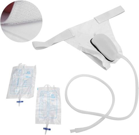 Wearable Silicone Urine Collector, Catheter Bags Incontinence Bags Elderly Camping Car Travel Bedridden Urine Pee Cups Urine Bottle Pee Bottle Female Urination Device External Catheter for Women in Saudi Arabia