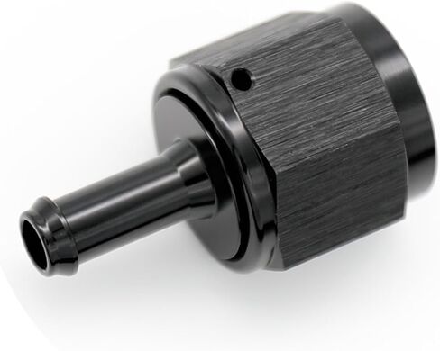Aluminum Straight 6AN Female Swivel to 5/16" Push on Hose Barb Fitting Adapter Alloy Black in Saudi Arabia