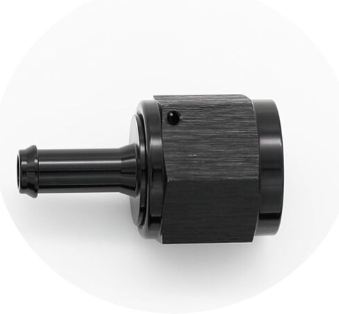Aluminum Straight 6AN Female Swivel to 5/16" Push on Hose Barb Fitting Adapter Alloy Black in Saudi Arabia