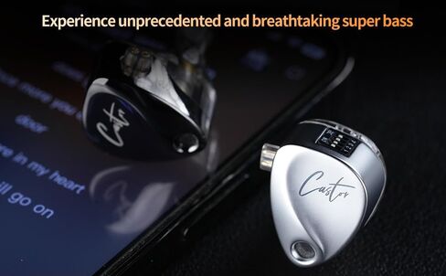 KZ Castor in Ear Monitor Headphones, HiFi Improved Bass in-Ear Earphone Sound Tuning Noise Isolating IEM, Dual-Dynamic Driver Wired Earbuds, 2PIN-C Detachable Cable in Kuwait