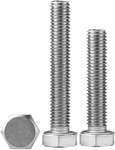 Junter 10 قطعة M8-1.0x60 مللي متر غرامة موضوع متري عرافة البراغي 304 مسدس من الفولاذ المقاوم للصدأ الخيوط بالكامل مسامير DIN933 in Kuwait