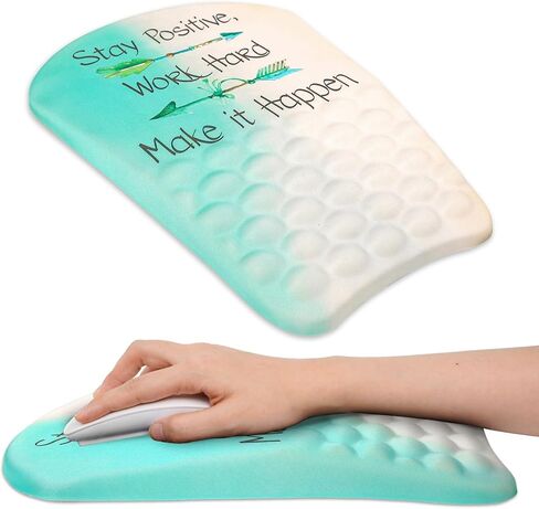 Ergonomic Wrist Mouse Pad with Massage Design, Wrist Rest Pain Relief Mousepad with Memory Foam Non-Slip PU Base, Mouse Pad with Wrist Support for Wireless Mouse & Desk, Black A in Saudi Arabia