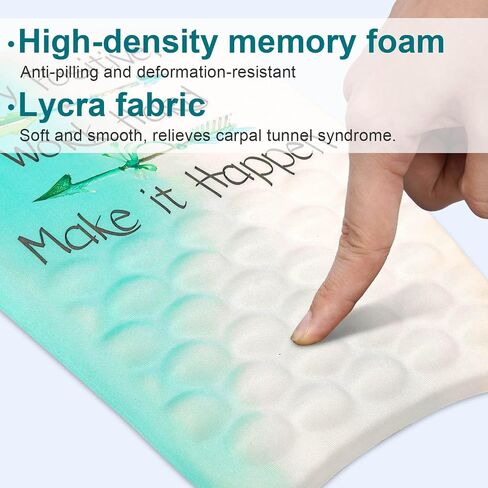 Ergonomic Wrist Mouse Pad with Massage Design, Wrist Rest Pain Relief Mousepad with Memory Foam Non-Slip PU Base, Mouse Pad with Wrist Support for Wireless Mouse & Desk, Black A in Saudi Arabia
