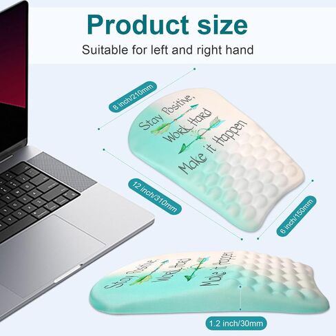 Ergonomic Wrist Mouse Pad with Massage Design, Wrist Rest Pain Relief Mousepad with Memory Foam Non-Slip PU Base, Mouse Pad with Wrist Support for Wireless Mouse & Desk, Black A in Saudi Arabia