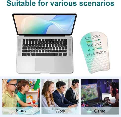 Ergonomic Wrist Mouse Pad with Massage Design, Wrist Rest Pain Relief Mousepad with Memory Foam Non-Slip PU Base, Mouse Pad with Wrist Support for Wireless Mouse & Desk, Black A in Saudi Arabia