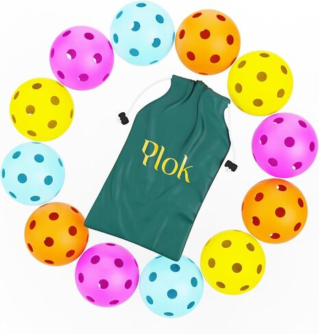 كرات Pickleball - مجموعة كرات Pickleballs، كرات Pickleball في الهواء الطلق، كرات Pickleball في الأماكن المغلقة، معدات كرة Pickleball، كرة المضرب، كرات رياضية، هدايا Pickleball - كرات Pickleball للعب في الهواء الطلق in Saudi Arabia