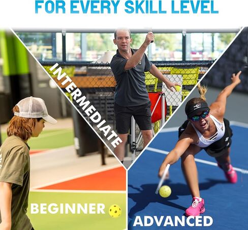 كرات Pickleball - مجموعة كرات Pickleballs، كرات Pickleball في الهواء الطلق، كرات Pickleball في الأماكن المغلقة، معدات كرة Pickleball، كرة المضرب، كرات رياضية، هدايا Pickleball - كرات Pickleball للعب في الهواء الطلق in Saudi Arabia