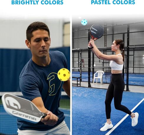 كرات Pickleball - مجموعة كرات Pickleballs، كرات Pickleball في الهواء الطلق، كرات Pickleball في الأماكن المغلقة، معدات كرة Pickleball، كرة المضرب، كرات رياضية، هدايا Pickleball - كرات Pickleball للعب في الهواء الطلق in Saudi Arabia