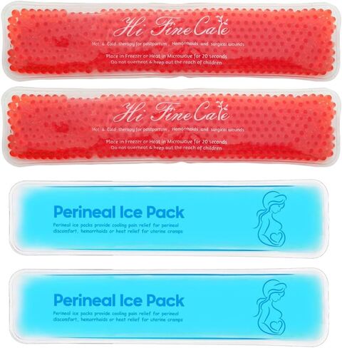 وسادة تبريد العجان، عبوات باردة بعد الولادة للنساء بعد الحمل والولادة، 2 عبوة ثلج و3 أغطية (أزرق) in Kuwait