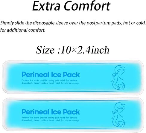 وسادة تبريد العجان، عبوات باردة بعد الولادة للنساء بعد الحمل والولادة، 2 عبوة ثلج و3 أغطية (أزرق) in Kuwait