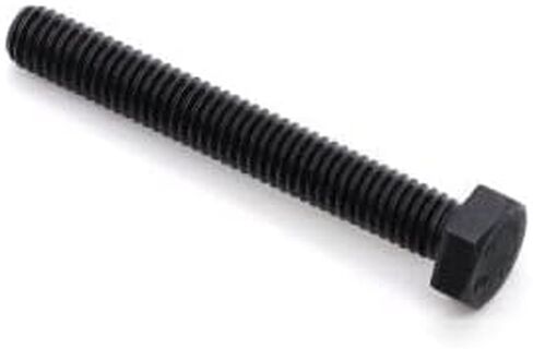 M12-1.75 x 35mm (8 Pcs) Black Hex Bolt, Black Hex Head Screws Bolts, Alloy Steel, Grade 12.9, Black Oxide Finish, Fully Threaded, Standard DIn933 in Kuwait