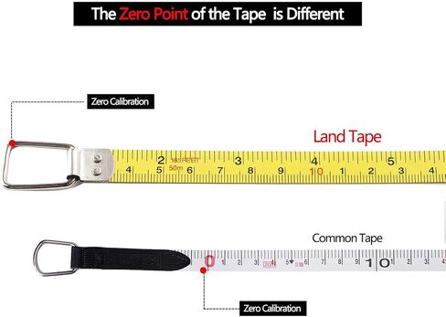 Land Long Steel Tape Measure -165FT/50M by 1/2-Inch,Inch/Metric Scale,Light and Convenient (165FT) in Saudi Arabia