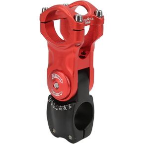 Alomejor Bike Handlebar Stem Bike Hollow Stem Bicycle Handlebar Extender Adjustable CNC Machining for Mountain Road Bike Red and Black