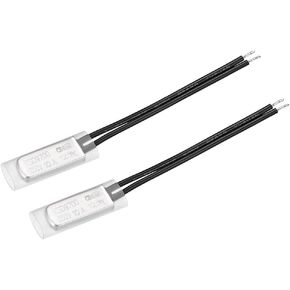 uxcell KSD9700 Thermostat, 125℃ Normally Close Temperature Switch Thermal Switch, N.C 10A Metal Temperature Controller 2pcs