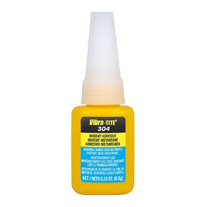 Vibra-Tite 304 - Instant Adhesive, Clear Color, for Plastics, Elastomers, & Rubber