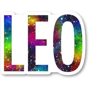Leo Astrology Sign Sticker Galaxy Astrology Stickers - 3 Pack - Set of 2.5, 3 and 4 Inch Vinyl Laptop Stickers - for Laptop, Phone, Water Bottle, Car & More Decal (3 Pack) S214643-3Pack
