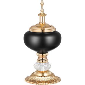 PRETYZOOM Resin Incense Burner, Arabic Incense Burner, Vintage Bakhoor Burners Charcoal Incense Burner with Handle Incense Burner for Home Office Yoga Spa Decor