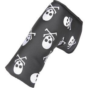 OGECLF Skull and Bone Embroidery Golf Club Blade Putter Head Cover for Scotty Cameron Taylormade Odyssey