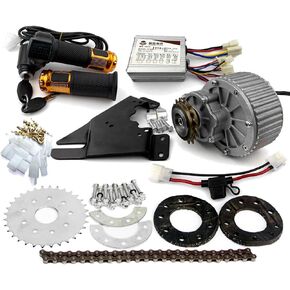 450W Newest Electric Bike Left Drive Conversion Kit Can Fit Most of Common Bicycle Use Spoke Sprocket Chain Drive for City Bike