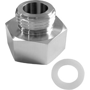 Stainless Steel 3/4" GHT Female to 1" NPSH Male Garden Hose Adapter Heavey Duty Hose Converter