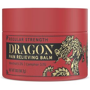 Dragon Pain Relieving Balm 2.0 oz Jar Regular Strength Muscle and Joint Discomfort Relief for Back, Elbows, Feet, Hands, HIPS, Legs and Neck