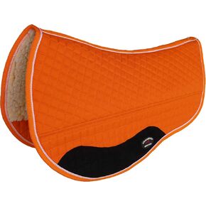 CHALLENGER 28" x 30" Western Quilted Fleece Padded Barrel Saddle Pad Orange 39105
