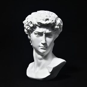 fazhongfa Greek Statue of David Bust Resin Sculpture for Roman Bookshelf Tabletop Office Home Decor Roman Sculpture Decoration David Figurine 6 Inch Gift for Friends Colleague