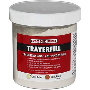 StonePro Traverfill - إصلاح الترافرتين - يملأ الحفر الصغيرة والثقوب والفراغات في الحجر الجيري والحجر الجيري (خفيف 1 رطل)
