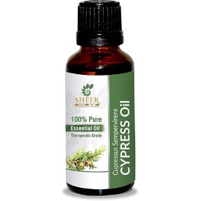 Cypress Oil -(Cupressus Sempervirens)- Essential Oil 100% Pure Natural Undiluted Uncut Therapeutic Grade Oil 0.16 Fl.OZ