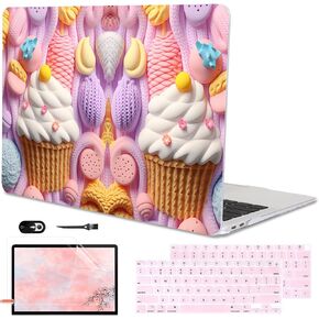 Compatible with MacBook Air 13 inch Case 2022 2021 2020 2019 2018 for Mac A2337 M1 A2179 A1932 Cover Touch ID, Crystal Colorful Lion Plastic Laptop Hard Shell Keyboard Skin Screen Protector