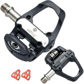 Road Bike Pedal for Shimano SPD SL: Clipless Cycling Pedal Cleats for Look Keo Bicycle - Clip on Cleat Spin Pedals for Shimano Ultegra pd R8000 - Dual Platform Indoor Cycle Pedals for Look Delta