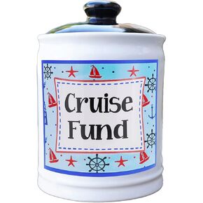 Cottage Creek Cruise Fund Jar, Cruise Vacation Essentials, Vacation Fund Candy Jar