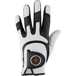 Powerbilt Junior One-Fit Golf Glove, Worn on Left Hand, White/Black