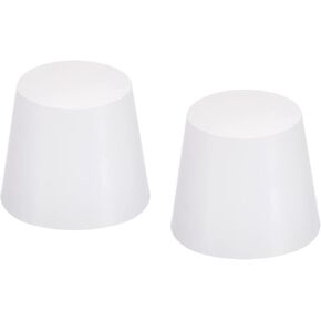 YOKIVE 2Pcs Silicone Rubber Stoppers, Tapered Plugs with High-Temperature Resistance | Protect Hole, Great for Lab Industry (White, 25mm to 33mm)