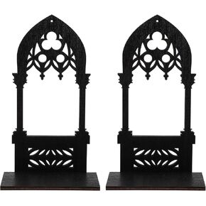 1 Pair Wall Mount Flower Vase Vintage Candle Sconce Vintage Candle Holder Wall Hanging Candle Holders Gothic Crystal Shelf Dining Table Decor Home Decoration Arch Wood Candlestick