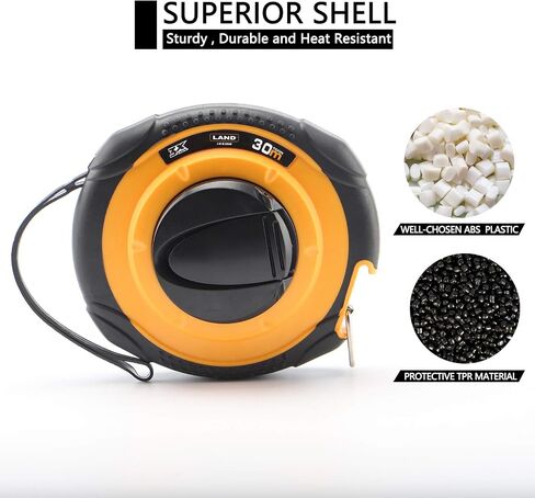 Land Long Steel Tape Measure -165FT/50M by 1/2-Inch,Inch/Metric Scale,Light and Convenient (165FT) in Saudi Arabia