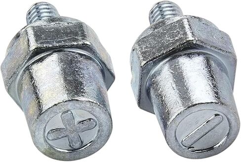 2Pcs Silver M8 Thread Male Zinc Battery Terminal Charging Posts, M8 Battery Post Adapter,Battery Accessories(+/-) for Extension, Automotive Replacement Battery Terminals and Ends (Am-BCP-Z0201) in Saudi Arabia