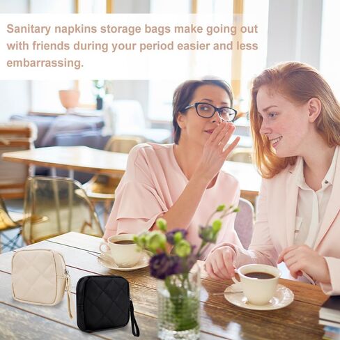 قطعتان من حقيبة تخزين المناديل الصحية، حقائب فترة الحيض، حقيبة فترة الحيض للفتيات المراهقات، حقيبة تخزين الفوط الصحية المحمولة، أول منظم حشا فوط الحيض الأنثوية للمدرسة والنساء والسيدات in Kuwait