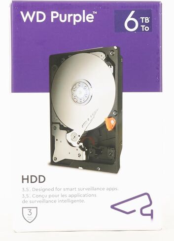 محرك الأقراص الصلبة للمراقبة WD Purple سعة 1 تيرابايت، Intellipower 3.5 بوصة SATA 6 جيجابايت/ثانية وذاكرة تخزين مؤقت 64 ميجابايت 5400 دورة في الدقيقة in Saudi Arabia