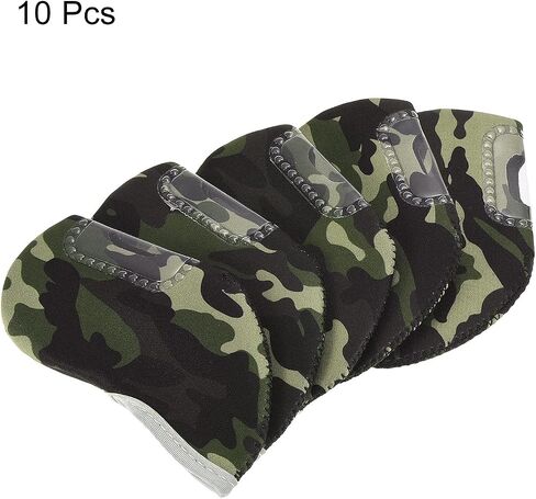 PATIKIL Golf Club Iron Head Covers, 10 Pack Visible Window Waterproof Protection Sleeve for Outdoor Sport, Camouflage in Saudi Arabia