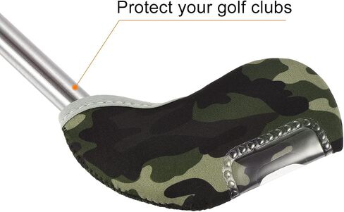PATIKIL Golf Club Iron Head Covers, 10 Pack Visible Window Waterproof Protection Sleeve for Outdoor Sport, Camouflage in Saudi Arabia