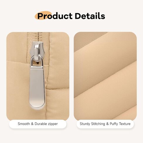 حافظة كمبيوتر محمول منتفخة من Omnpak مقاس 13 بوصة لجهاز MacBook Air، حقيبة كمبيوتر محمول للنساء منتفخة لحمل الكمبيوتر المحمول مقاس 13-14 بوصة لجهاز MacBook M3 M2 M1 in Kuwait