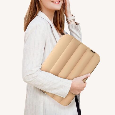 حافظة كمبيوتر محمول منتفخة من Omnpak مقاس 13 بوصة لجهاز MacBook Air، حقيبة كمبيوتر محمول للنساء منتفخة لحمل الكمبيوتر المحمول مقاس 13-14 بوصة لجهاز MacBook M3 M2 M1 in Kuwait